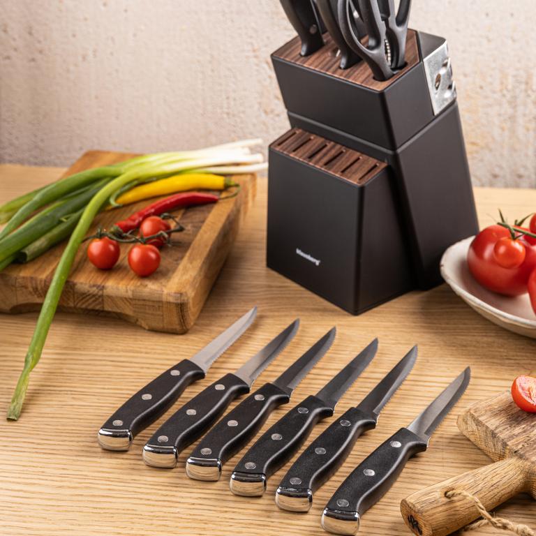 Set 13 noževa s oštračem - Black Accacia KB®