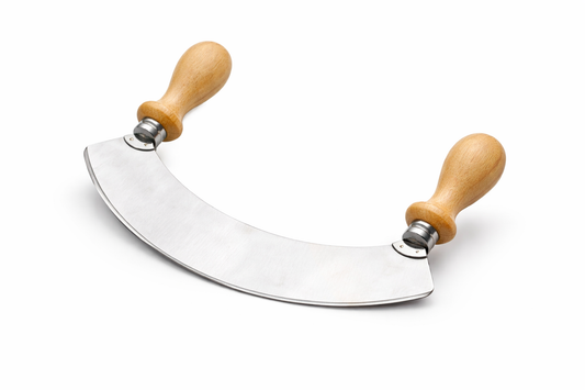 nož za sjeckanje, nož za rezanje bureka, mezzaluna nož, inox mezzaluna, profesionalni nož za kuhinju, nož za sjeckanje povrća, nož za sjeckanje luka, nož za začinsko bilje, nož za peršin, nož za pite, nož za burek, kuhinjski nož inox, zakrivljeni nož za rezanje, nož s dvije ručke, profesionalna kuhinjska oprema, horeca nož, nož za ugostiteljstvo, nož za pekarnice, nož za buregdžinice, nož za lisnato tijesto, inox kuhinjski nož, nož za brzo sjeckanje, nož za precizno rezanje, profesionalni alat za kuhinju, n