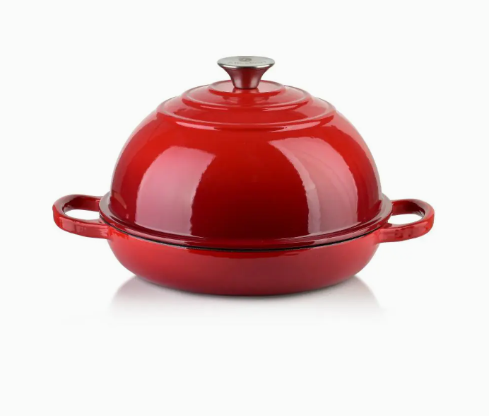 pekač za kruh, lijevano željezo, posuda za pečenje, rodeluxe pekač, emajlirano posuđe, posuda s poklopcem, crveni pekač, premium kuhinjsko posuđe, posuđe za pečenje, Mondex Allesken, kuhinjski pribor, pekač za peciva, kruh domaće pečenje, profesionalni pekač, pekač za pećnicu, pečenje bez kvasca, kuhinjski dodatak, Rodeluxe cast iron, NIRS oprema, nirs.hr