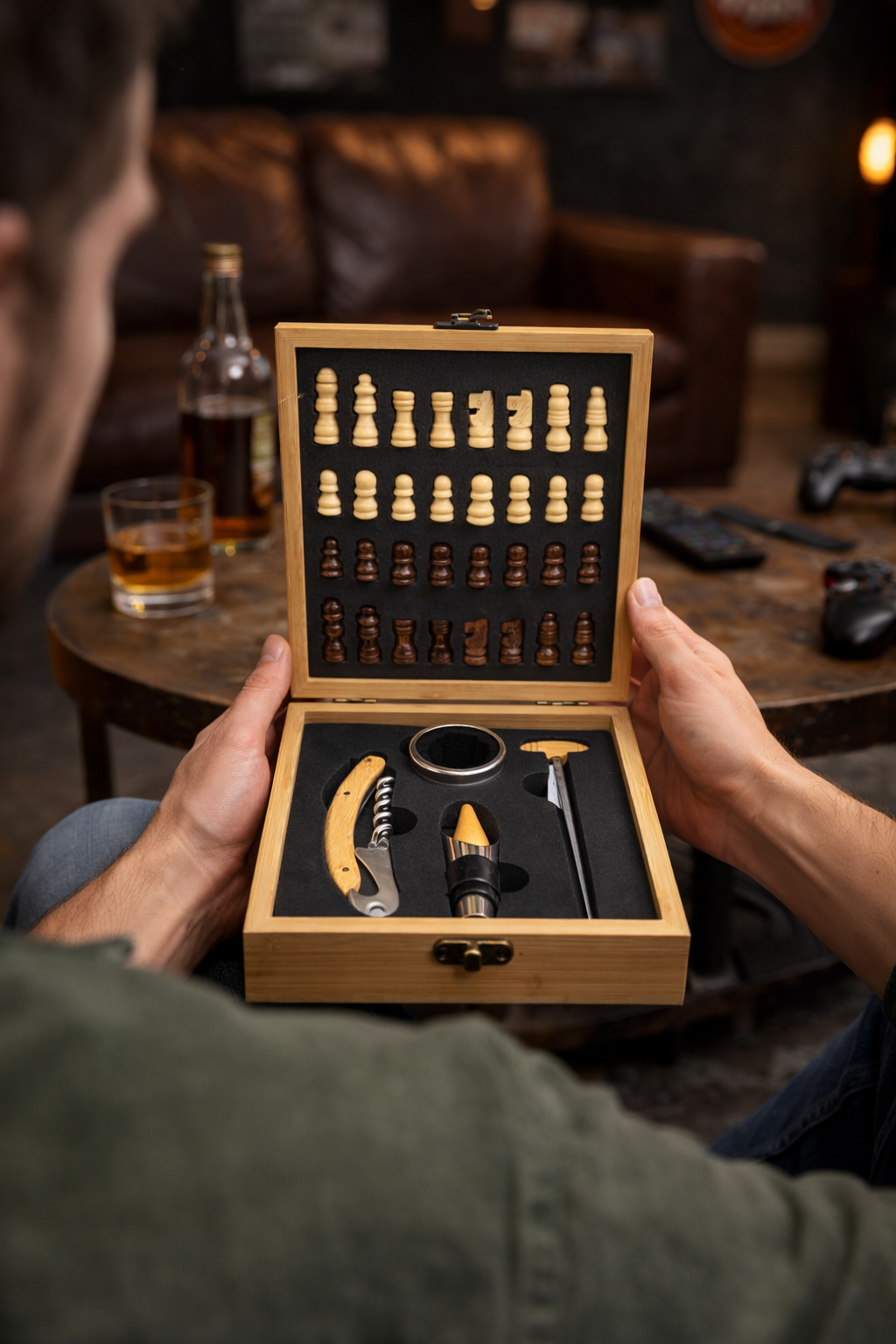 poklon za muškarce, poklon za muškarca, rođendanski poklon za muškarca, luksuzni poklon za muškarca, originalni poklon za muškarca, poklon za dečka, poklon za muža, poklon za tatu, poklon za šefa, poklon za kolegu, ideje za poklon muškarcu, poklon za njega, poklon za 30 rođendan, poklon za 40 rođendan, poklon za 50 rođendan, poklon za useljenje muškarcu, man cave poklon, šah set poklon, drveni šah poklon, vinski set poklon, set za vino poklon, pribor za vino poklon, poklon za ljubitelja vina, poklon za ljub