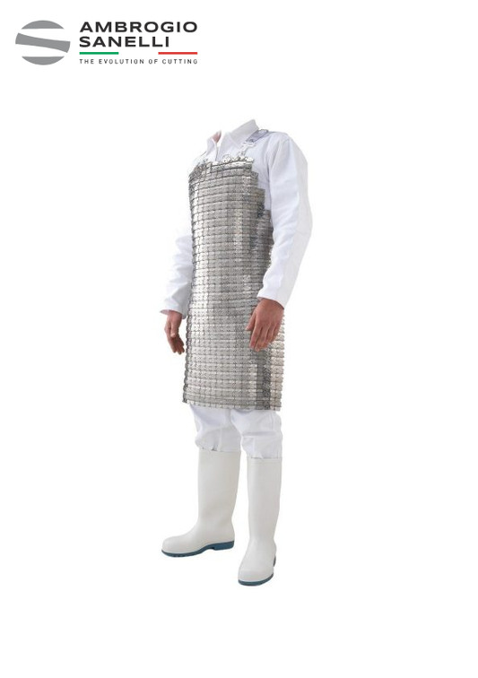 Inox pregača s čeličnim pločama 55 × 70 cm