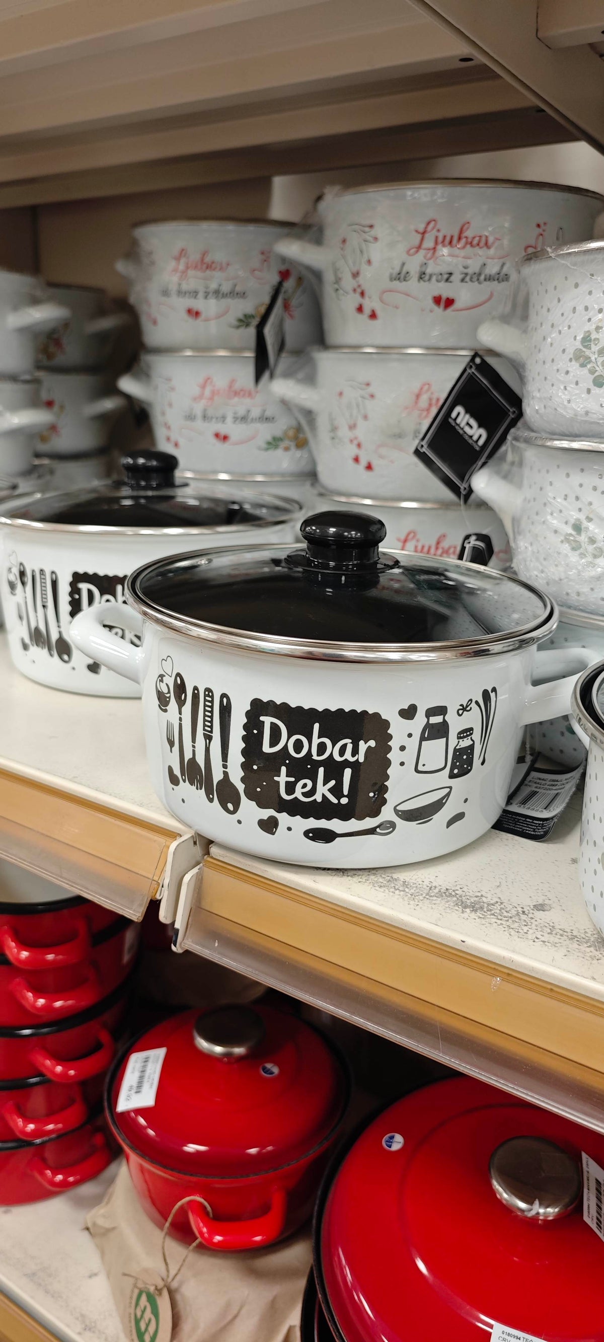 Emajl lonci Dobar tek - 2 veličine - Može indukcija