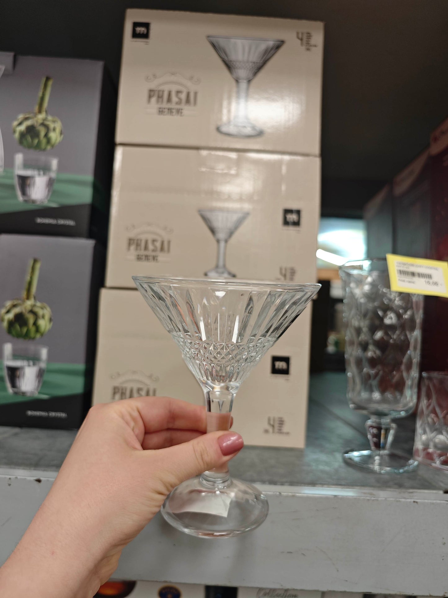 Set 4 čaše za martini Phasai