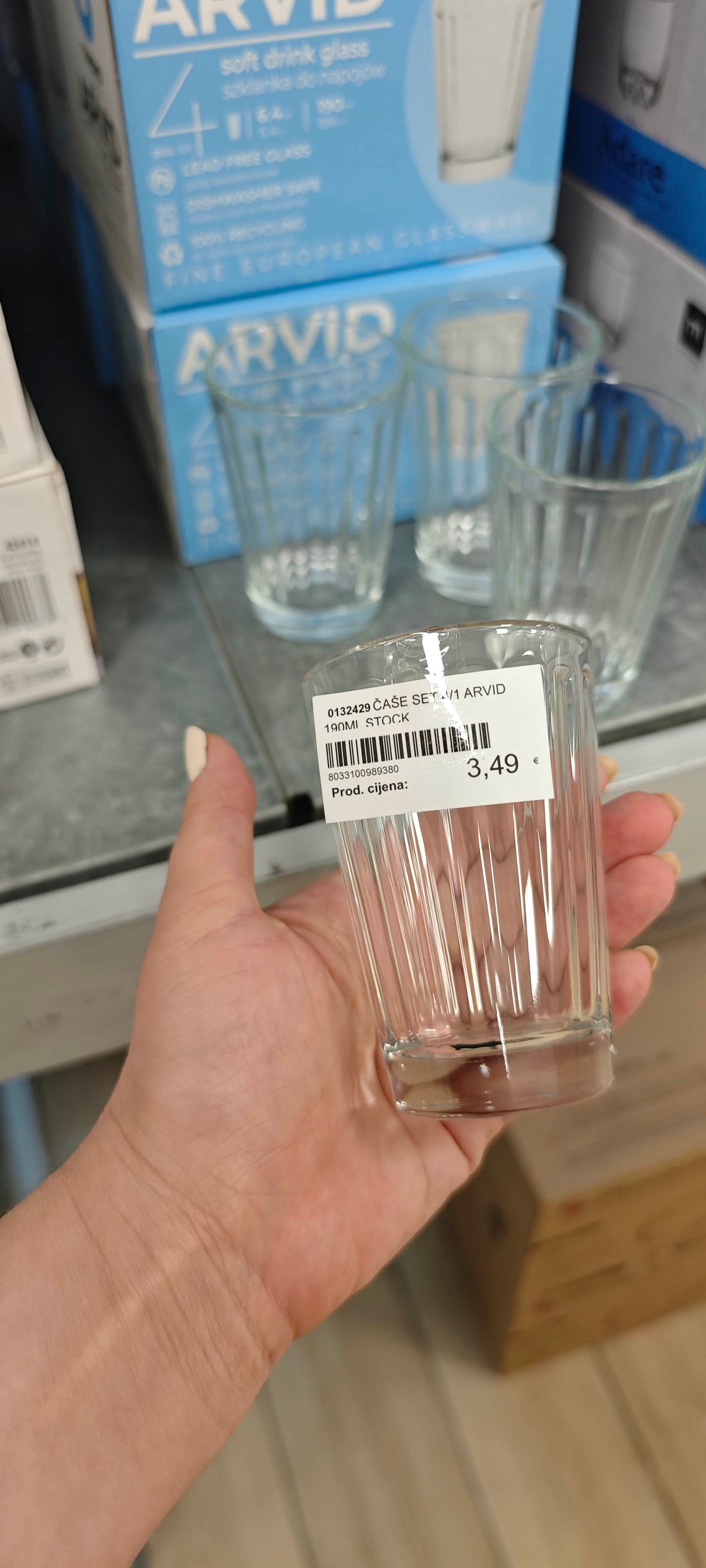 Set 4 čaše za sok Arvid 190 ml -50% akcija samo za web kupnje