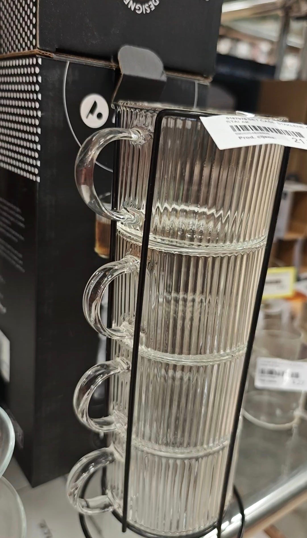 Set 4 staklene šalice 350 ml sa stalkom