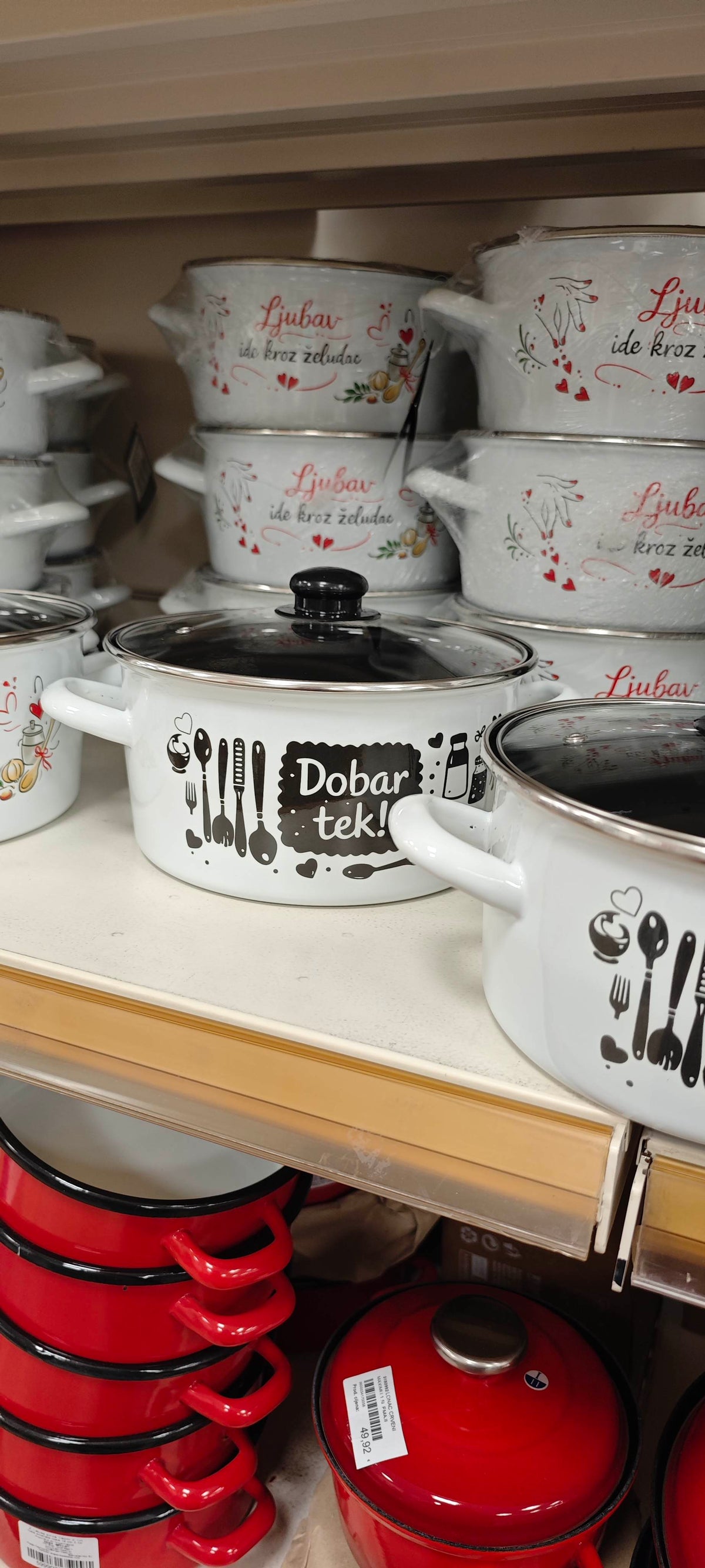 Emajl lonci Dobar tek - 2 veličine - Može indukcija