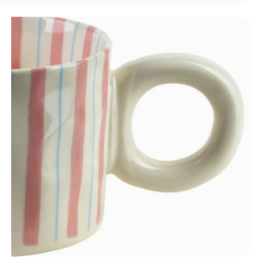 Šalica BRUSH ružičasta 380 ml ☕