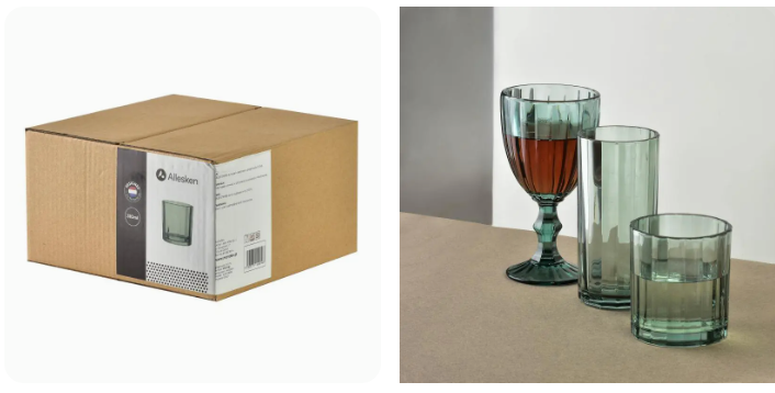 Set 4 čaše: Elise Stripes 310ml