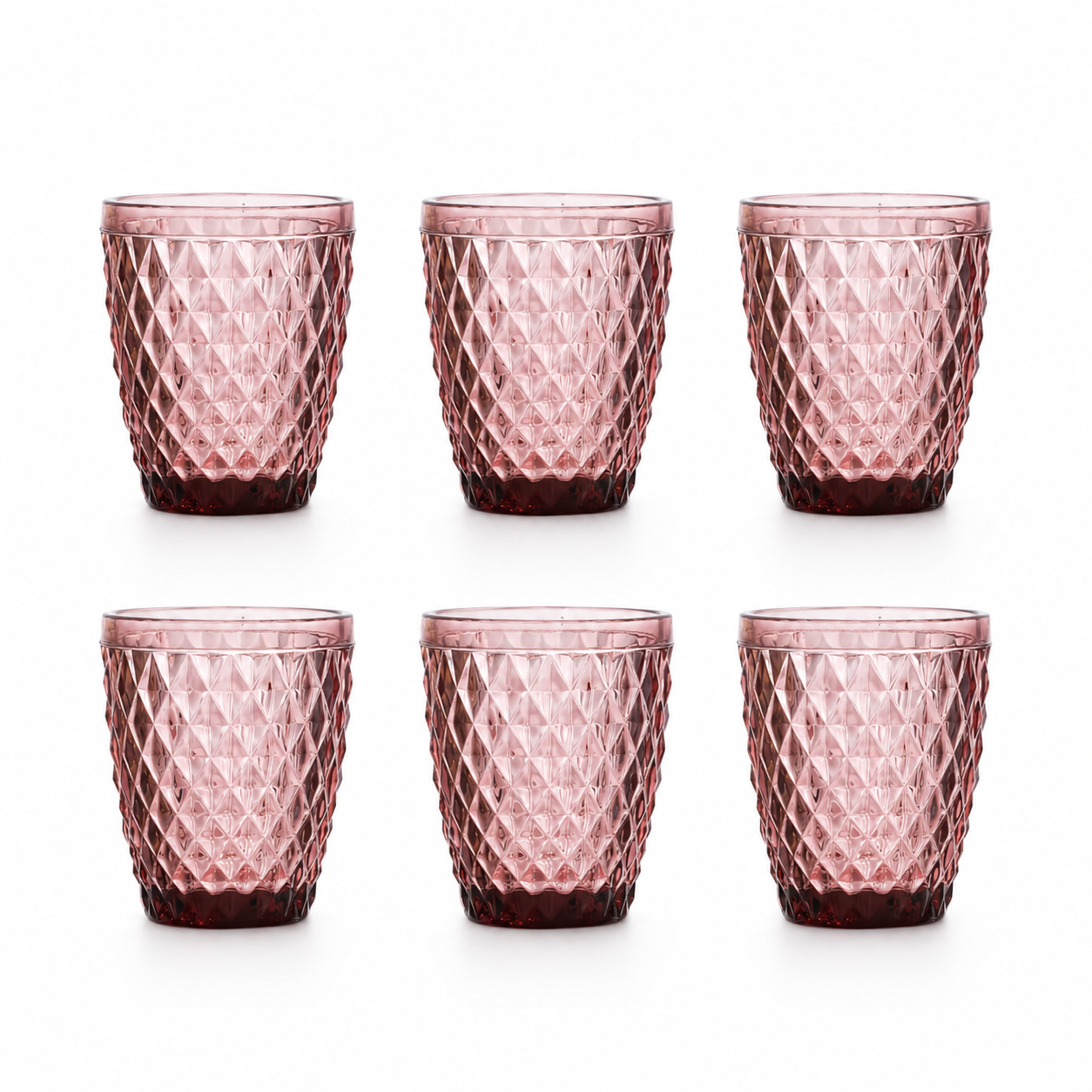 set čaša Vintage Rose, Vintage Rose čaše, La Mediterránea čaše, La Mediterránea Vintage Rose, set 6 čaša, čaše 270 ml, ružičaste čaše, roze čaše, reljefne čaše, vintage čaše, čaše za vodu, čaše za sok, čaše za limunadu, čaše za bezalkoholna pića, staklene čaše, čaše u boji, dekorativne čaše, čaše za restoran, ugostiteljske čaše, profesionalne čaše, čaše za hotele, čaše za apartmane, čaše za kuću za odmor, mediteranske čaše, španjolske čaše, čaše za serviranje, čaše za ugostiteljstvo, ugostiteljska oprema Sp