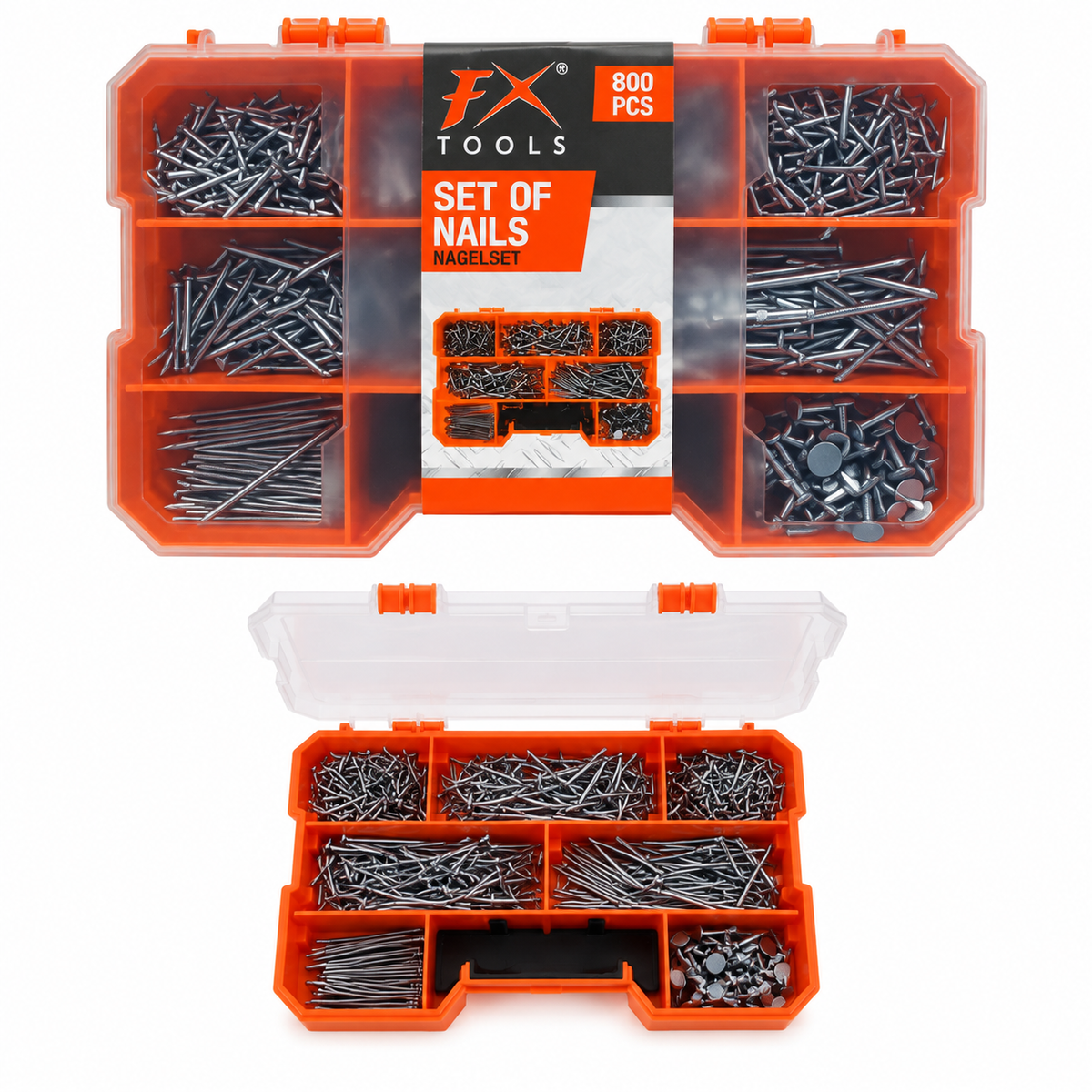 set čavala, set čavala 600 komada, čavli, čavli različitih veličina, čavli za drvo, čavli za kuću, čavli za radionicu, FX Tools, FX Tools čavli, FX Tools set, set of nails, nails set, 600 čavala, kutija čavala, asortiman čavala, čavli u kutiji, pribor za radionicu, DIY pribor, DIY set, hobi alat, kućni popravci, pribor za popravke, čavli za DIY, čavli za namještaj, čavli za drvene elemente, set za majstore, alat za kuću, čavli Split, alat Split, NIRS Split