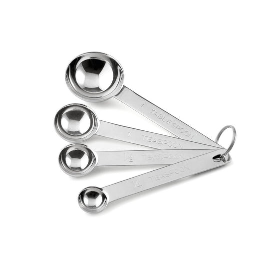 set mjernih žlica, mjerne žlice inox, mjere za čaj i kavu, žlice za mjerenje začina, inox mjerne žlice, Karl Weis žlice, pribor za kuhinju, kuhinjski pribor za ugostiteljstvo, žlice s mjerama, set od 4 mjerne žlice, žličice s gravurom, profesionalne mjerne žlice
