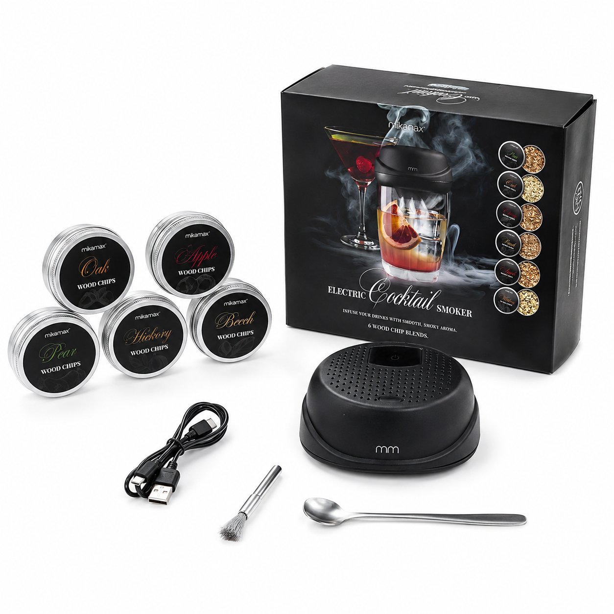 Električni smoker za koktele sa 6 aroma