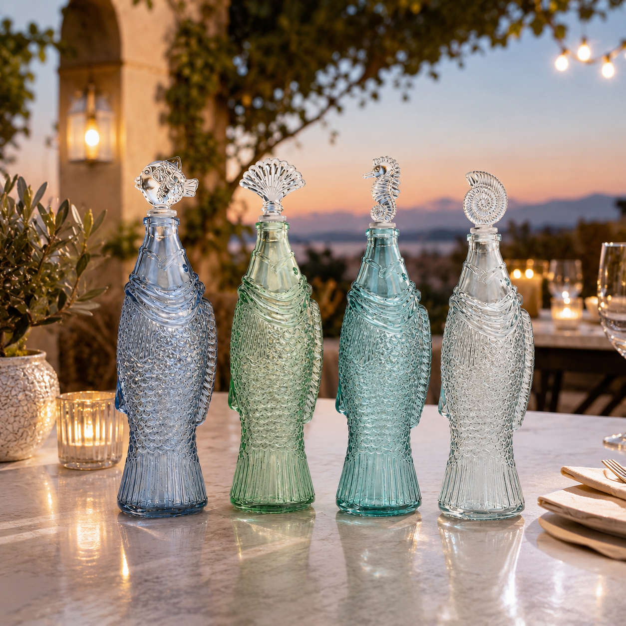 staklena boca za vodu, boca 500 ml, staklena boca 0.5 l, boca za posluživanje vode, vintage boca, dekorativna boca, boca s čepom, boca za restoran, boca za kafić, boca za apartman, mediteranski stil, boca za stol, elegantna boca, reljefna staklena boca, boca za limunadu, boca za sok, boca za hladne napitke, staklena boca za dom, restoranska oprema, horeca oprema, boca s morskim motivom, riba staklena boca, boca za terasu, ljetni stol, dekoracija stola, boca za vodu restoran, stakleni vrč alternativa, vintag