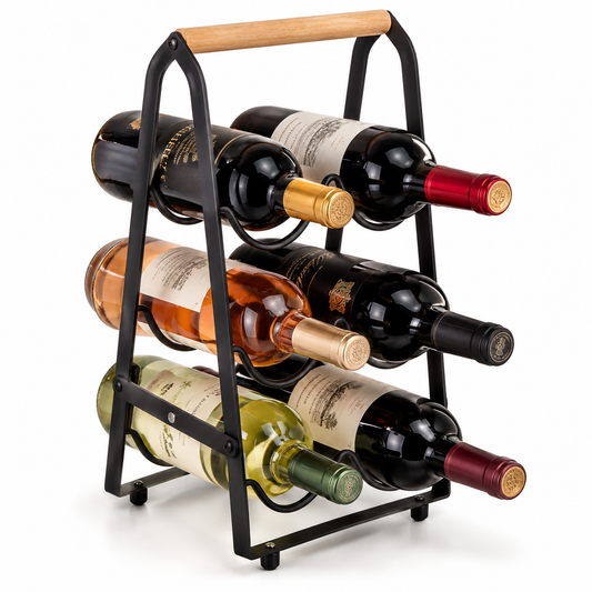 stalak za vino, stalak za boce vina, stalak za 6 boca, metalni stalak za vino, crni stalak za vino, držač za vino, držač za boce, vinski stalak, stalak za vinske boce, vinska oprema, oprema za vino, oprema za vinarstvo, vinarstvo, poklon za vinara, poklon za vinoljupca, poklon za ljubitelja vina, poklon za sommeliera, ideja za poklon, poklon za muškarca, poklon za useljenje, poklon za vjenčanje, poslovni poklon, vinski poklon, poklon paket vino, vinska polica, stalak za konobu, oprema za konobu, ugostiteljs