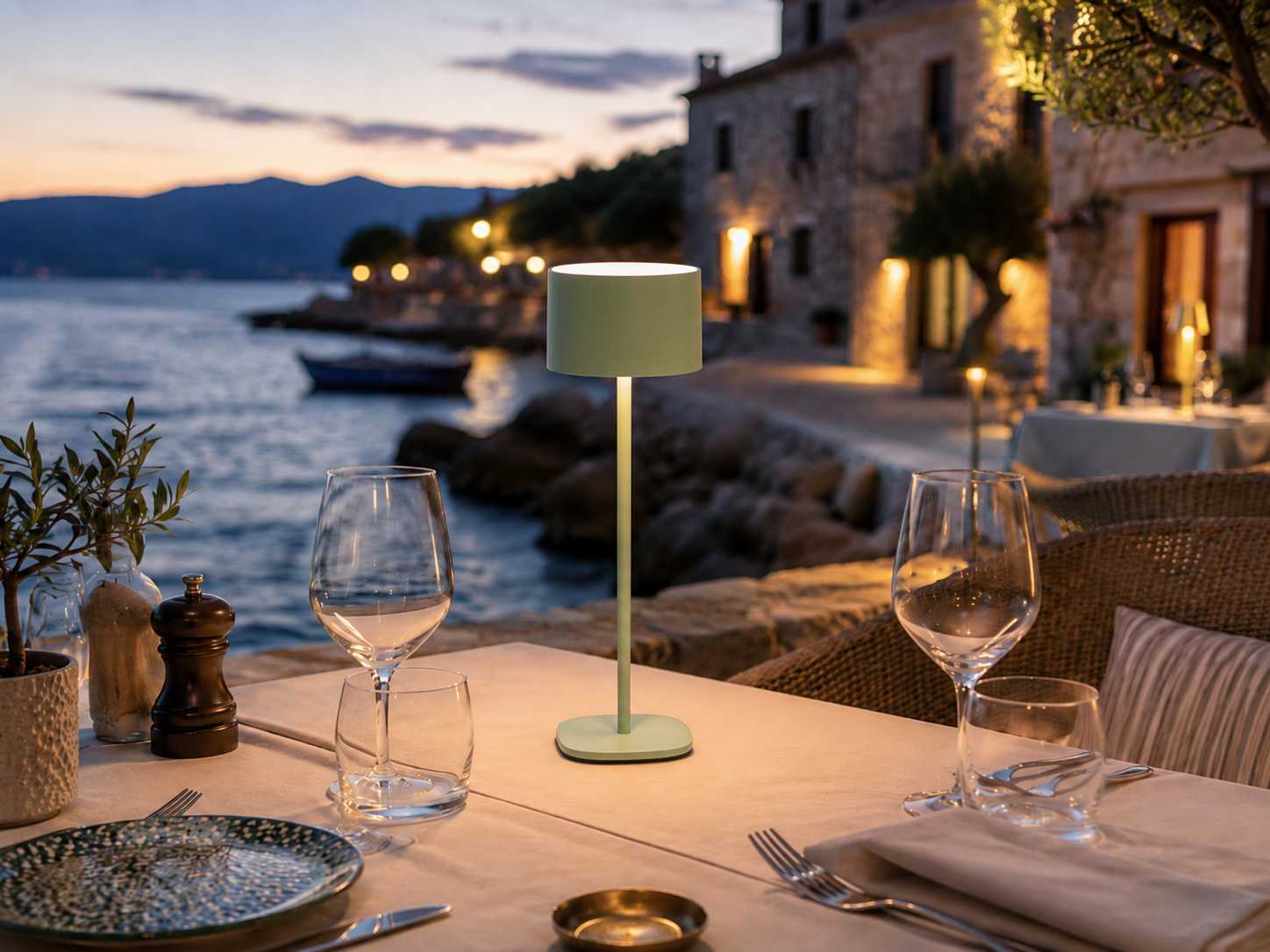 stolna lampa, LED stolna lampa, punjiva stolna lampa, lampa na dodir, namizna svetilka, zelena stolna lampa, lampa za restoran, lampe za restorane, stolne lampe za restorane, punjive lampe za restorane, LED lampa za stol, bežična stolna lampa, USB-C lampa, lampa 23 cm, ambijentalna rasvjeta, rasvjeta za restoran, rasvjeta za kafić, rasvjeta za hotel, lampa za apartman, lampa za terasu, dekorativna lampa, moderna stolna lampa, lampe za ugostiteljstvo, ugostiteljska rasvjeta, gdje kupiti lampe Split, stolne l