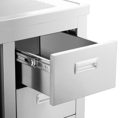 Profesionalni inox sudoper s ormarićem i 2 umivaonika – Royal Catering 160×60 cm 🧼