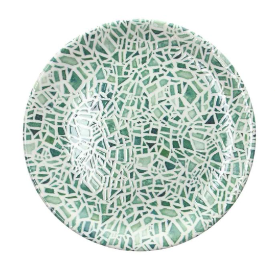 tanjur 27 cm, porculanski tanjur Tognana Emerald, mozaik tanjur, tanjur za restorane, tanjur premium dizajn