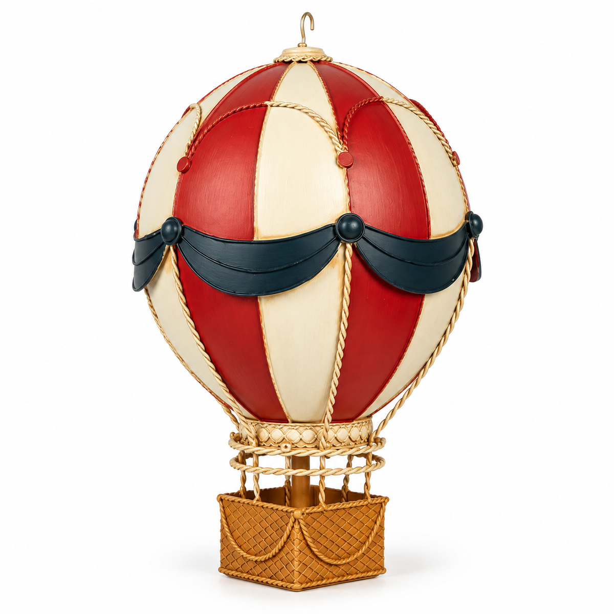 ukrasni balon, dekorativni balon na vrući zrak, vintage balon, retro dekoracija, viseći balon, metalni ukrasni balon, balon dekoracija 42 cm, crveno bež balon, vintage ukrasi za dom, dekoracije za dnevni boravak, dekoracija dječje sobe, ukrasi za apartmane, dekoracije za hotele, boutique hotel dekoracije, dekoracije za recepciju, viseće dekoracije, boho dekoracije, retro ukrasi, originalni pokloni, poklon za ljubitelje putovanja, vintage interijer, uređenje apartmana Dalmacija, dekoracije Split, ukrasi za d