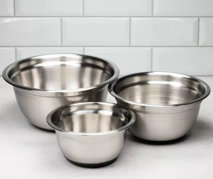 Set od 3 čelične posude s neklizajućom podlogom – 1.6L, 3L i 5L