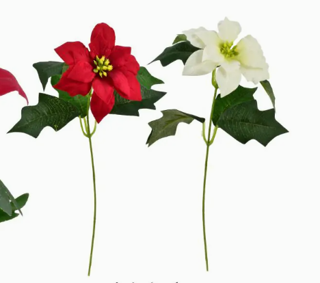 Umjetna božićna zvijezda (Poinsettia) – baršunasta, 33 cm 🌺